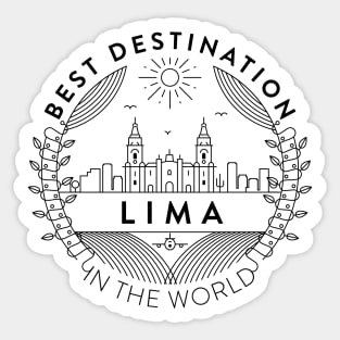 Lima Minimal Badge Design Sticker